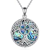 YFN Tree of Life Necklace Sterling Silver Celtic Knot Tree Pendant Jewelry Gifts for Women Men