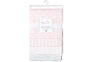 Tendertyme Pink Star Receiving Blanket - Set of Four (Size: 28'' x 28'')