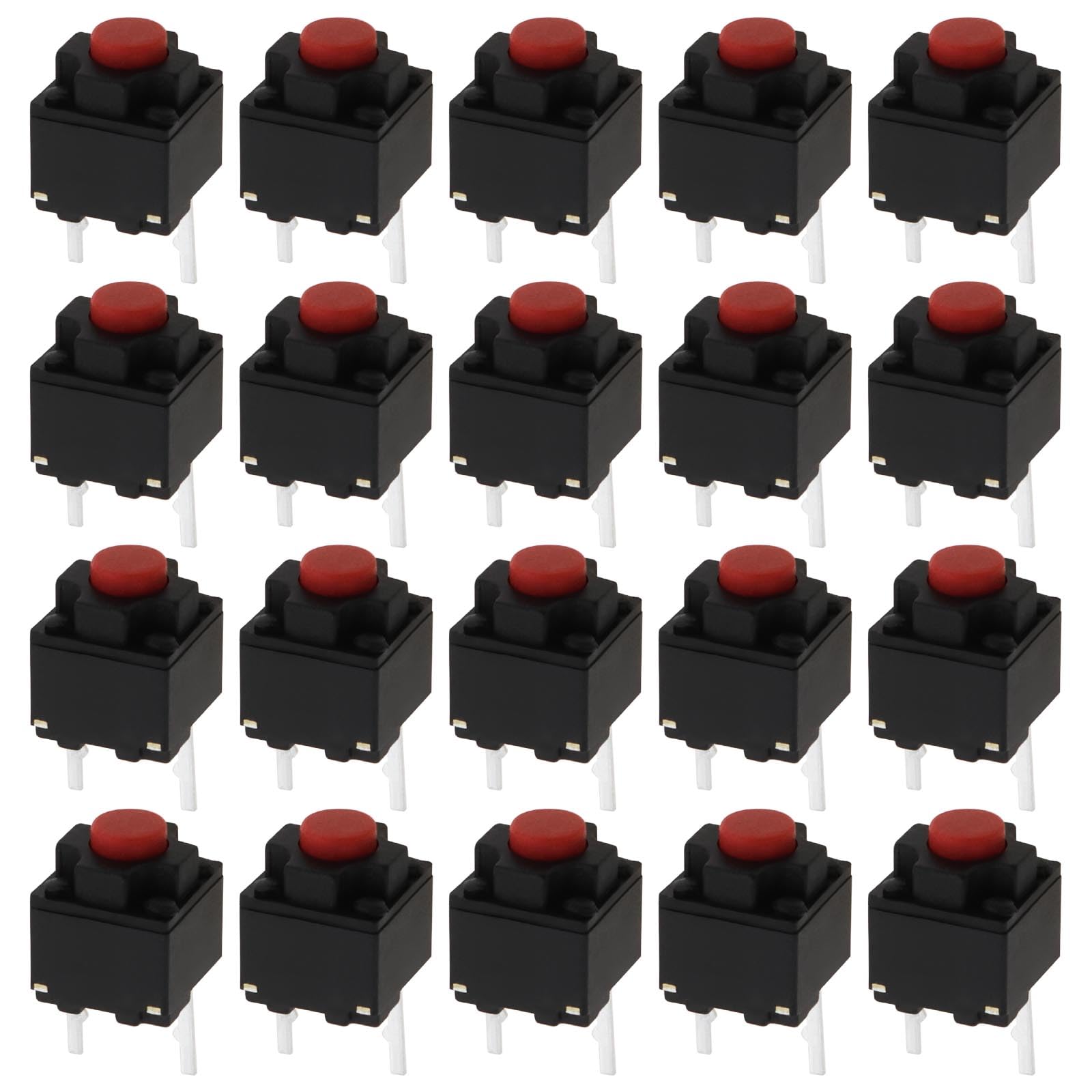 SG Store 20 pcs Tactile Push Button Switch 6x6x7.3mm Micro Tact Switch for Home Appliance Security Equipment Toy Electronic Products