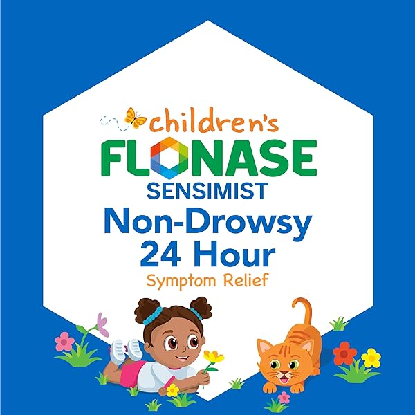 FLONASE CHILDREN’S SENSIMIST ALLERGY RELIEF SPRAY, 24 HOUR NON-DROWSY CHILDREN’S ALLERGY MEDICINE, SCENT-FREE, ALCOHOL-FREE FINE MIST – 60 SPRAYS