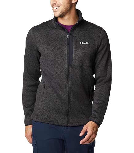 Sweat-shirt Columbia Hart Mountain III Demi-zippé Pour Homme - Noir Chiné, Coupe Classique, Taille XL