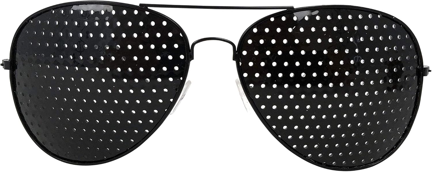 Gafas Lentes Reticulares Basalto - Método Bates - Miopía, Presbicia, Hipermetropía o Astigmatismo - Agujeros Piramidales