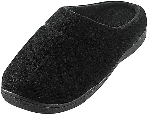Newgen Medicals Schuhe: Komfort-Hausschuhe mit thermoaktivem Fußbett Gr. 44-46 (Herren Hausschuhe)