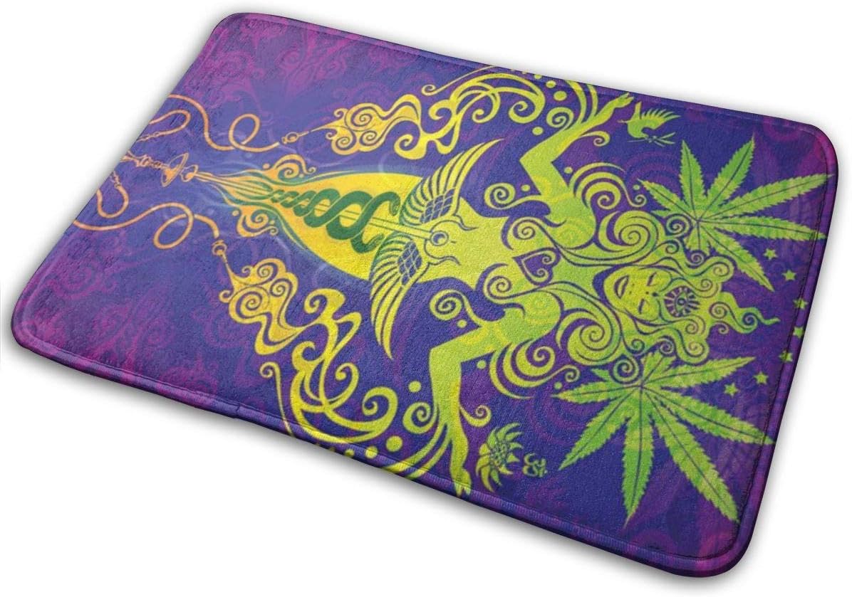 Non Slip Doormat Marijuana Holy Cannabis Leaf Weed Outdoor