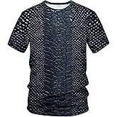 QTAGTESS Funny Snake Scales Graphic T-Shirt Novelty Short Sleeve Crewneck Shirt