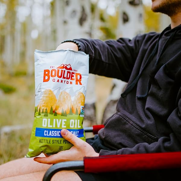 BOULDER CANYON OLIVE OIL KETTLE CHIPS, CLASSIC SEA SALT, 6.5 OZ