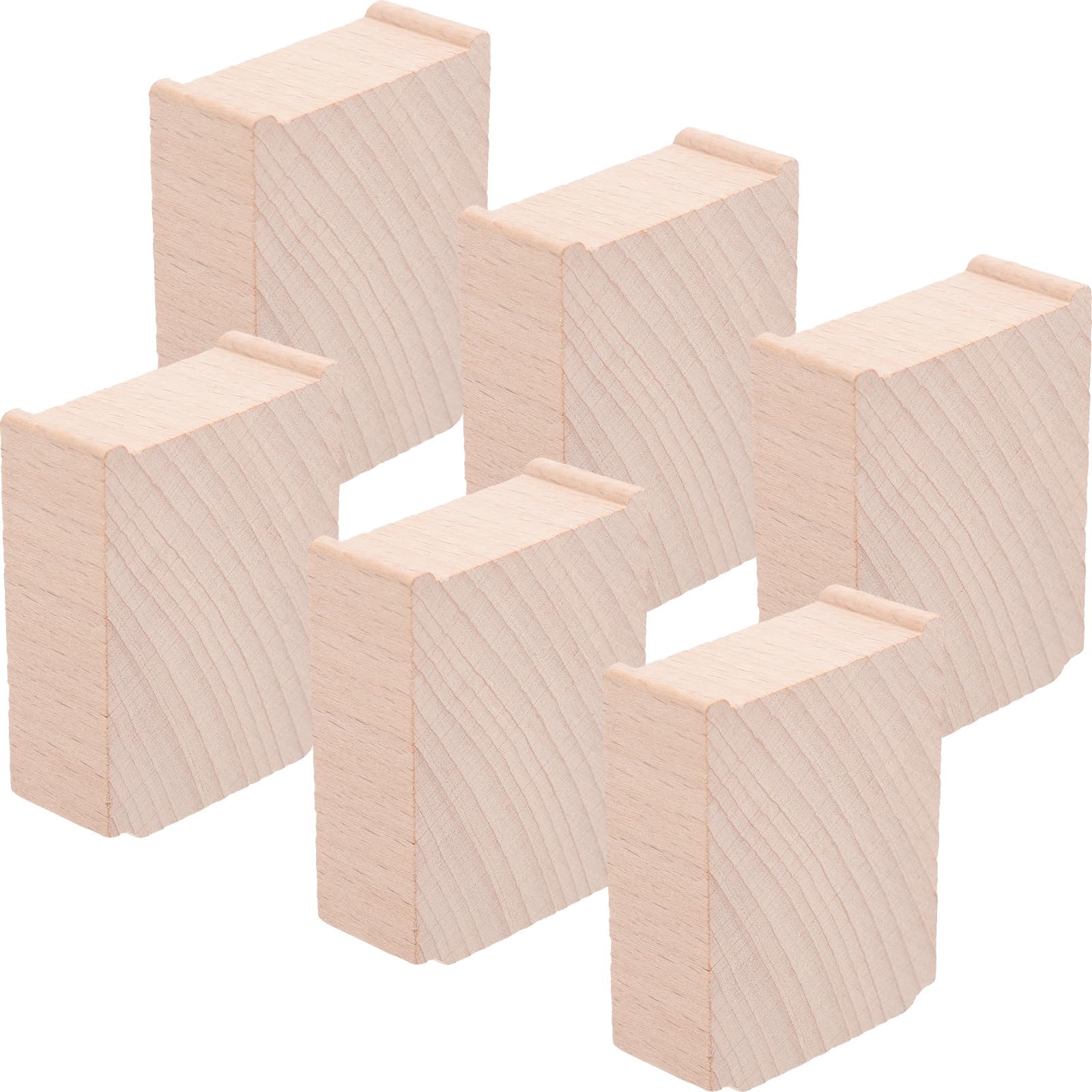 SAFIGLE Wooden Train Track Bridge Supports 6Pcs Set for Elevated Railway Layouts Compact Train Bridge Piers Risers Kids Motor Skills Development Accessories