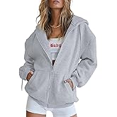 PRETTYGARDEN Women's 2026 Zip Up Y2K Hoodies Casual Long Sleeve Sweatshirts Fall Spring Track Jackets with Pockets