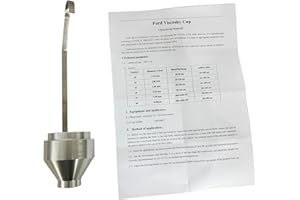 BHYIQI Portable Ford Cup #6 Viscosity Cups with Maesurement Range 200-1300cSt Cup Hole Diameter 6.00mm for Measuring The Visc