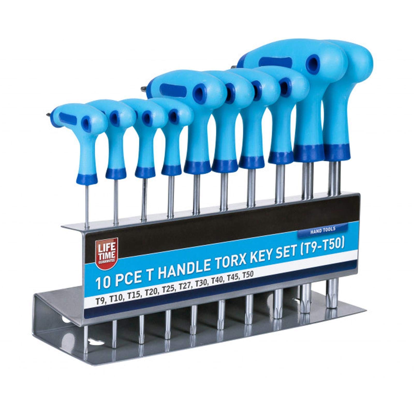 Blue Spot Tools 12184 10 Piece T Handle Torx Key Set (T9-T50)