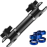 Tackform 6" Long 20mm Ball and Socket Arm DuraLock 20 Series Aluminum Tube Arm | Dual 20mm Sockets and Optional Anti-Theft Knobs | Black with Blue Billet Accent Kit