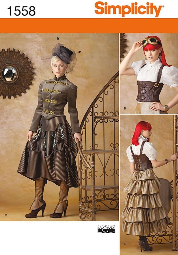 Simplicity 1558 Costume Pattern for Steampunk Dresses Women's Sz 14-22