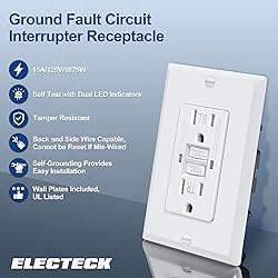 ELECTECK 20 Pack GFCI Outlets 15 Amp, Tamper