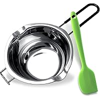 Stainless Steel Double Boiler Melting Pot with 600ML, Chocolate Melting Pot with Heat Resistant Handle for Butter Candy…