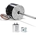 Hipoilk RV Air Conditioner Motor for Coleman Mach RV AC, 1/3 HP Condenser Fan Motor with Capacitor Replaces Fasco D1092, Y6L457D01L, 7184-0156, 7855MVA-A11U, Coleman 1468-306, 1468A3069