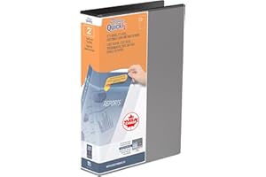 QuickFit Single Heavy-Duty 8 1/2" x 14" Portrait Legal Binder, 3-Ring Binder, D Ring, Made in Canada, 2 Inches