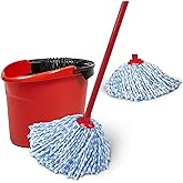 Vileda SuperMop and Bucket Set with 1 Extra Refill | Extendable Handle | Made of 100% Microfibre | Machine Washable Mop Head