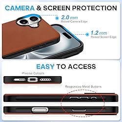 SHIELDON Genuine Leather Case for iPhone 16