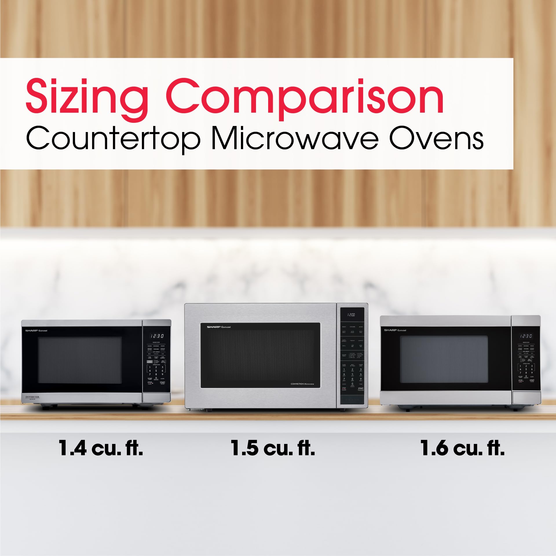 SHARP SMC1585KS Convection Countertop Microwave Oven with Removeable 15.4