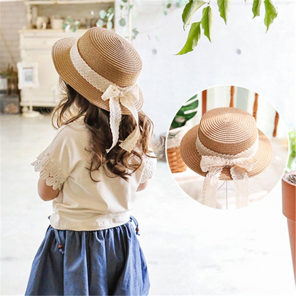 Amazon Co Jp 麦わら帽子 ストローハット カンカン帽 女優帽 キッズ 子供 女の子 親子 レディース 可愛い 蝶結び リボン レース つば広 Uvカット 紫外線対策 熱中症対策 日よけ帽子 春夏 旅行 ピーチ お出かけ用 大きいサイズ 52cm 54 56cm ベージュ
