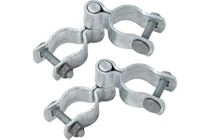 VIVIDA 1-5/8" Chain Link Gate Hinge Kit, Include Female & Male Gate Hinges, Chain Link Fence Hardware, Galvanized Steel, 2 Set