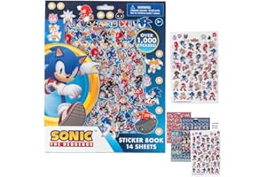 INNOVATIVE DESIGNS Sonic Sticker Book Set - 14 Sheets, 1200+ Puffy Stickers