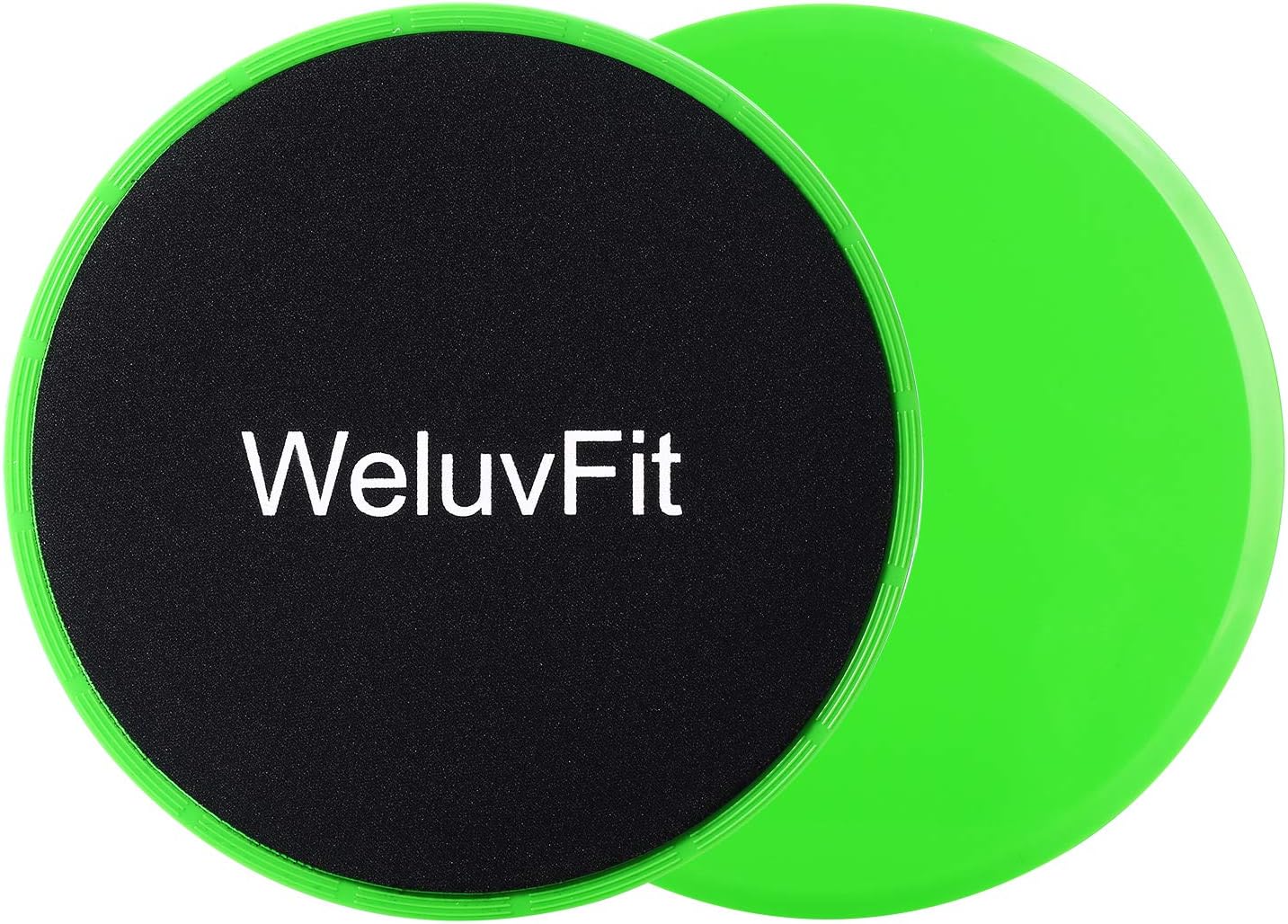 WeluvFit Booty Resistance Workout Hip Exercise Bands Set and Core Sliders- Fabric Fitness Loop Circle for Abs, Squats, Legs, Butt - Thigh and Wide