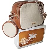 Anti Theft Crossbody Bags for Women/Travel Purse/Coin pouch Long straps Canvas & Vegan Leather handbags with Gift packaging