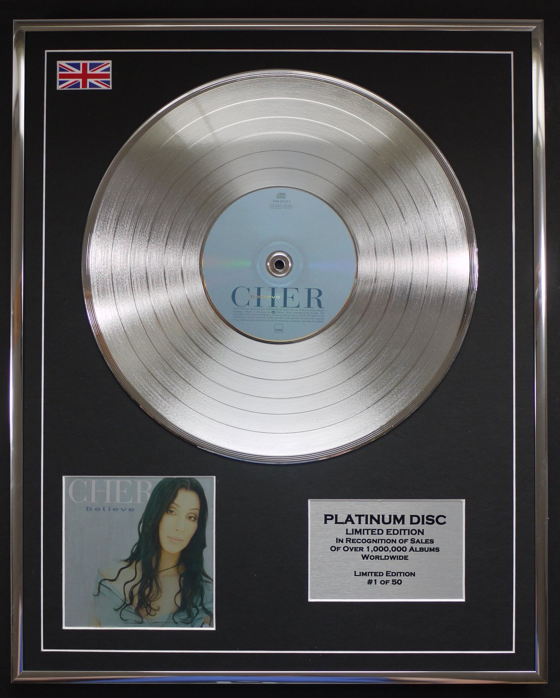CHER/LTD EDITION CD PLATINUM DISC/BELIEVE