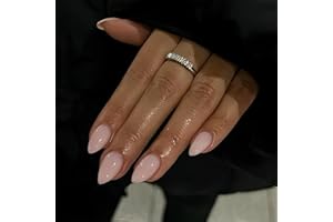 KQueenest Dusty Pink Press on Nails Short Almond - 30 Pcs Reusable Fake Nails Glue on, Thick Natural Fit Acrylic Nails, Salon Quality Stick on Nails for Women, No Damage Easy Apply False Nails