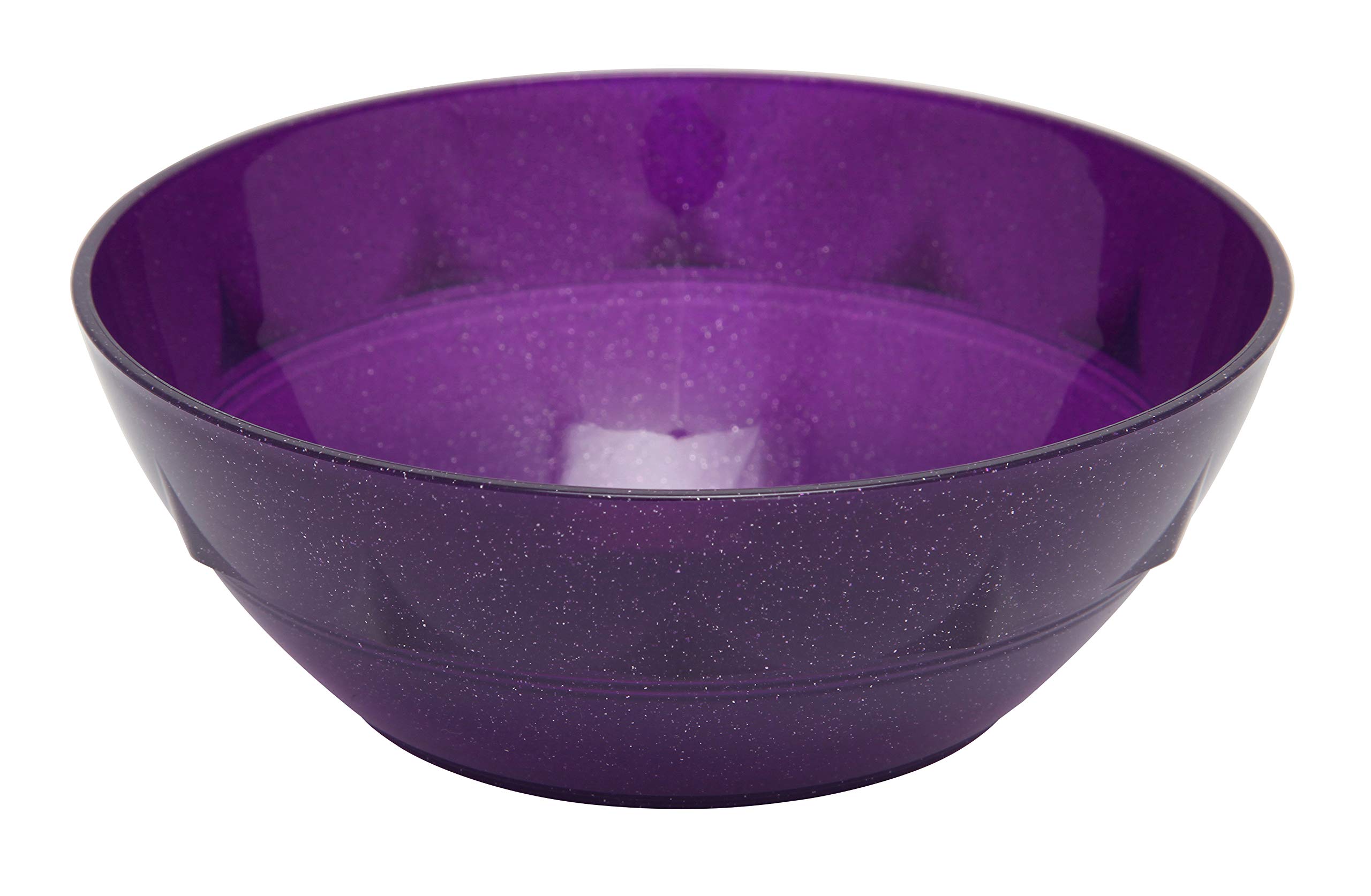 Harfield 350ml Small Ice Cream Snack Dessert Bowls - Purple Sparkle - Pack of 5 - Reusable Virtually Unbreakable Dishwasher Safe