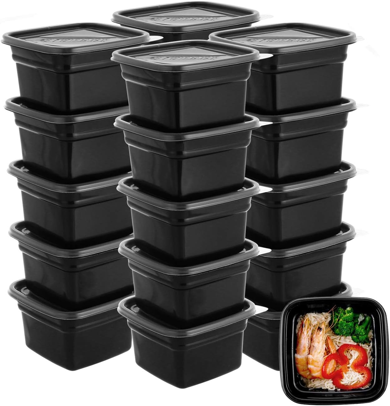 Meal Prep Containers with Lids, NewShip Reusable Plastic