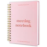 Lamare Meeting Notebook for Work Organization – Perfect Work Notebook for Note Taking, Meeting Planner and Office Supplies for Men & Women