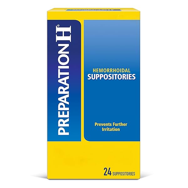 PREPARATION H HEMORRHOID SUPPOSITORIES FOR ITCHING AND DISCOMFORT...