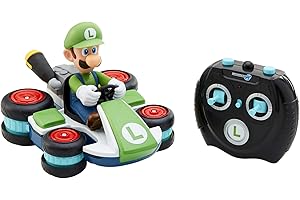 WORLD OF NINTENDO Nintendo Mario Kart 8 Luigi Mini Anti-Gravity Rc Racer 2.4Ghz, with Full Function Steering Create 360 Spins, Whiles & Drift!Up to 100'. Range - for Kids Ages 4+