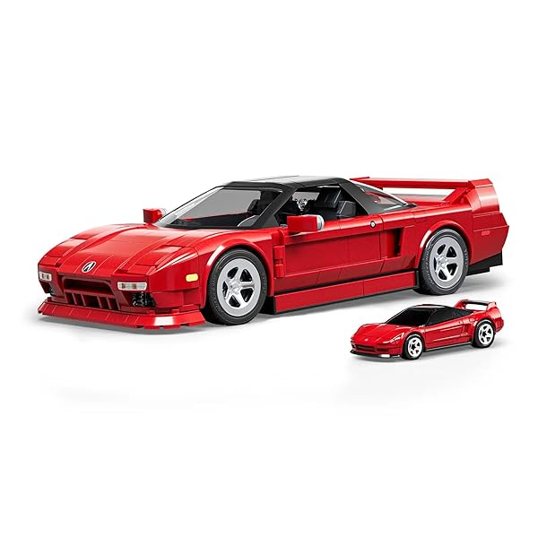 HOT WHEELS 1/16 HONDA ACURA NSX 1990 ASSEMBLY KIT, 876 PIECES, INCLUDES 1/64 MINI CAR, MATTEL [PARALLEL IMPORT]
