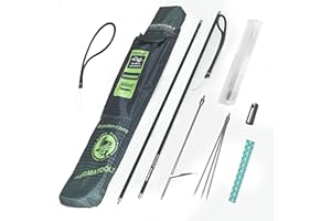 SINGMATOOLS Hawaiian Sling Fishing Spear 7ft Travel Aluminum Pole Spear 3 Prong Sling Spear Fishing Equipment Snorkeling Scuba Diving Gear Polespears Harpoon for Fishing Kayak, Spearfishing, Freediving
