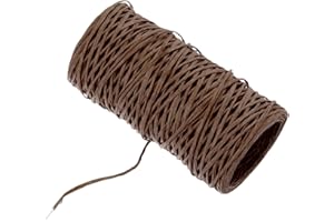 Floral Wire 164ft/50m 1mm Vine Bind Wire Rustic Craft Wrapping Metal Wire for Flower Bouquet Wreath Making, Dark Brown
