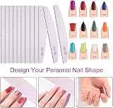 BREEZO 12PCS Professional Nail Files Double Sided 100/180 Grit Washable view 5
