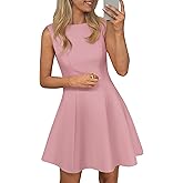 PRETTYGARDEN Cocktail Dresses for Women 2026 Summer Formal Boat Neck A Line Spring Elegant Graduation Party Mini Dress