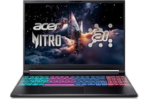 Acer Nitro V 16S AI Gaming Laptop | AMD Ryzen 7 260 Processor | NVIDIA GeForce RTX 5060 Laptop GPU (572 AI Tops) | 16" WUXGA IPS 180Hz Display | 32GB DDR5 | 1TB Gen 4 SSD | Wi-Fi 6 | ANV16S-41-R2AJ