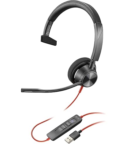 Amazon.com: Plantronics Poly Blackwire 3310 USB-A Wired Headset