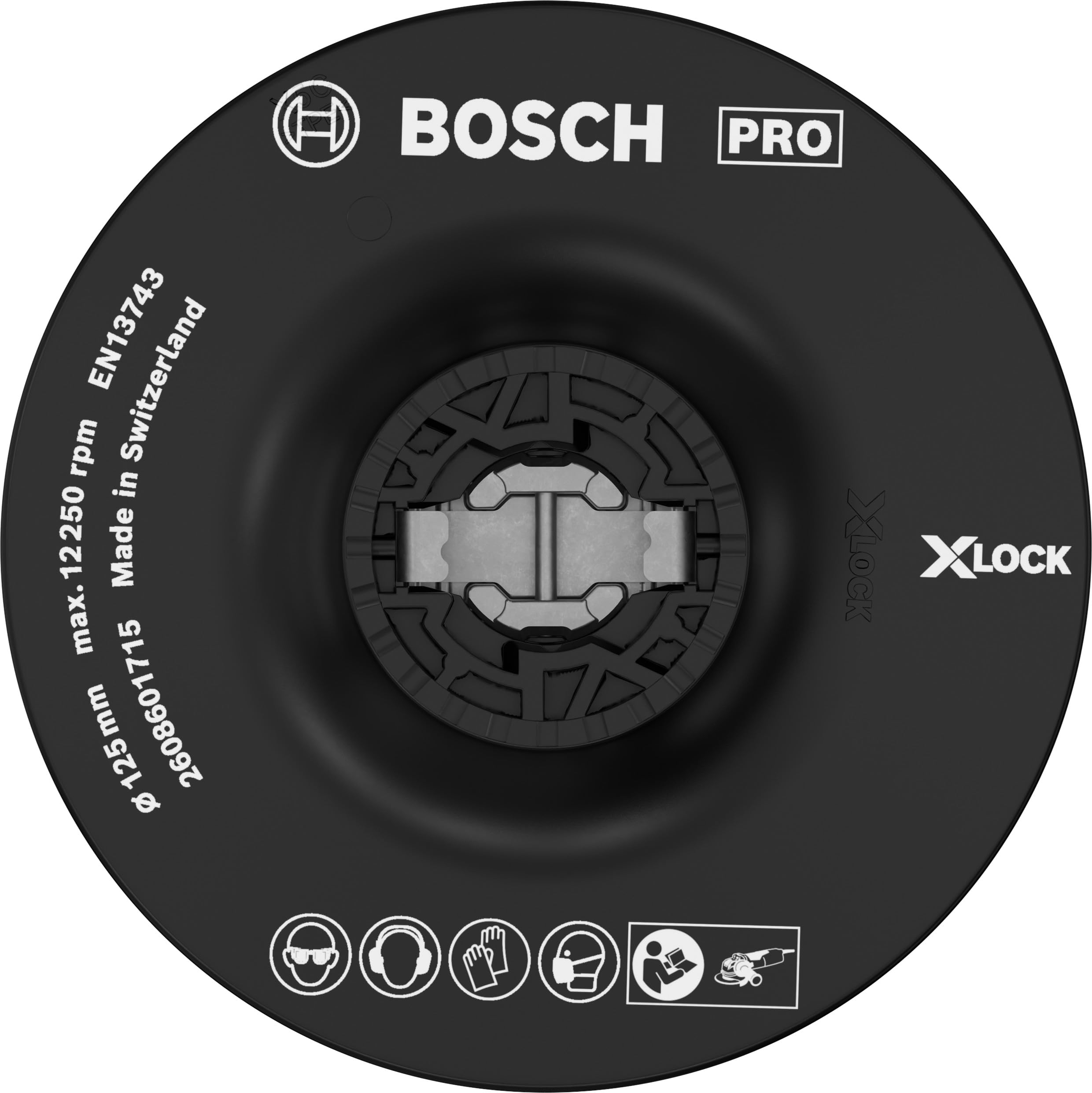 Bosch 1x PRO Backing Pad for Small Angle Grinders, X-Lock, Medium (Ø 125 mm, Professional Accessory Small Angle Grinder)