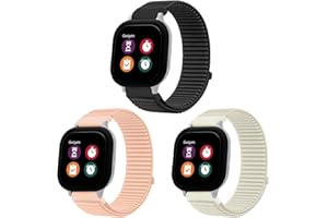 LeyuBand 3 Pack Nylon Bands Compatible with Gizmo 3/Adventrue 3 2 1/Gabb 3e 3 2 1/SyncUP Watch/Cosmo JrTrack,20mm Soft Breathable Hook & Loop Watch Strap Replacement