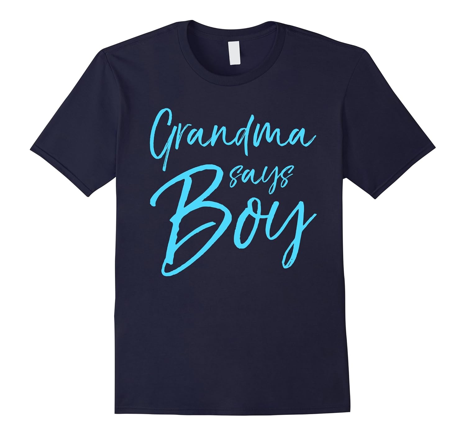 Grandma Says Boy Shirt Cute Blue Gender Reveal Announcement-Rose