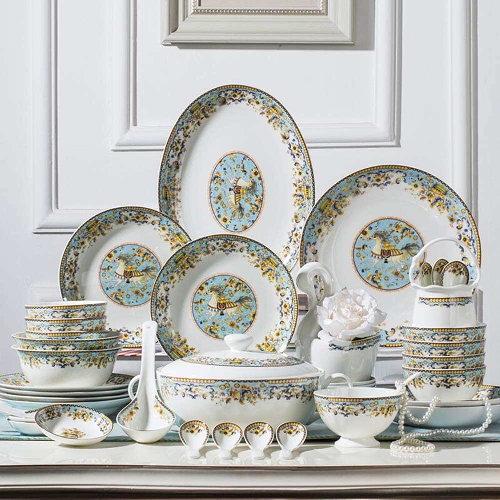 XLNB Dinnerware Sets for 12, Luxurious Plates and Bowls