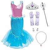 Little Girls Mermaid Costume Princess Dress Up for