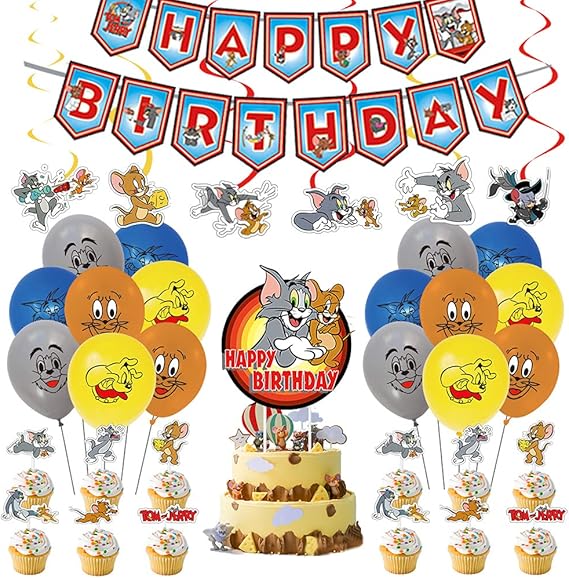 Tom and Jerry Party Decorations, Tom and Jerry Birthday Party Supplies