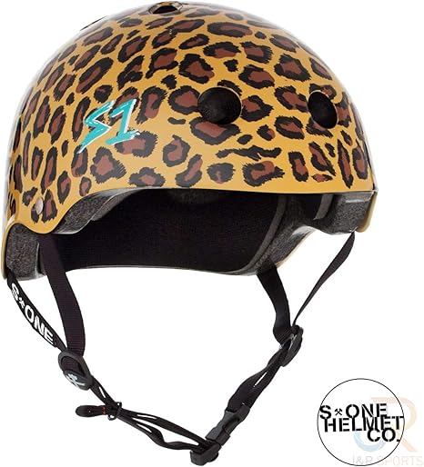 leopard print bike helmet