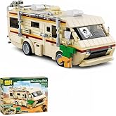 Brickcraft Officially Licensed Breaking Bad RV Building Kit (477 Pieces) Walter White&rsquo;s Rolling Camper Van Set with Secret Lab Interior, TV Show Collectible Model, Display Toy for Fans and Adults